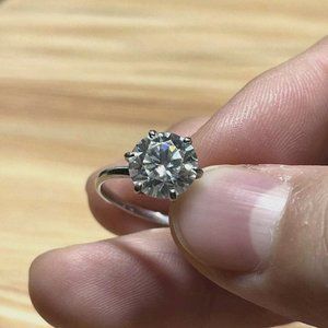 3 CT Moissanite Engagement Ring 14k, 9.5